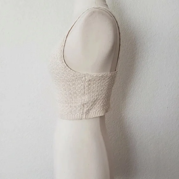 ‼️ Anthropologie Crochet Cropped Beige Boho Spring Summer Festival - Picture 2 of 5
